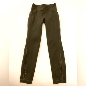 Swift speed high rise 25” running legging olive green